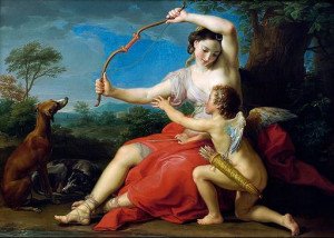 Artemis 512px-Batoni._Diana_and_Cupid_(1761)